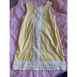 Hartstrings light yellow‎ shift dress heavy cotton